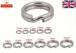 Fishing Split Rings Strong Stainless Steel Sea Rig Links Small Large Attach Hook