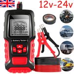 12V 24V Car Battery Tester LCD Load Analyzer Cranking Charging Diagnostic Tool