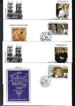 Tuvalu - Nukulaelae 1986 Royal Wedding FDI Covers x 4 -Unaddressed