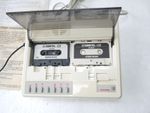 CommTel 628 Vintage Telephone Answering Machine Twin Cassette Powers On –2 Tapes