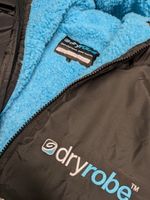 dryrobe  Advance Black/Blue Long Sleeves WORN ONCE! Size Adult LARGE £175.00