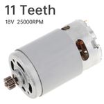 RS550 18V 23000 RPM DC Motor for Cordless Charge Drill Screwdriver 11 Teeth Gear