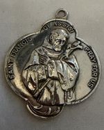 Vintage Sterling Silver ST Anthony Patron Saint Of Lost Things Pendant/ Charm