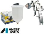 Anest Iwata AZ3 HTE 2 Gravity Feed Spray Gun With Valve Control 1.8mm Tip 600cc