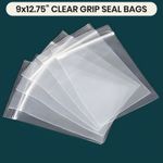 Grip Seal Resealable Self Seal Clear Poly Plastic Bags 9x12.75 FITS A4 Cheapest