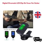 Digital Chromatic LCD Clip-On Tuner For Guitar Ukulele Violin Bass Instruments