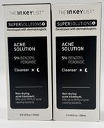 2x The Inkey List Acne Solution 5% Benzoyl Peroxide Cleanser 150ml