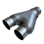 STAINLESS STEEL EXHAUST Y-PIPE PIECE ADAPTER 2.5 INCH SINGLE 2.5 INCH  DUAL