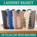 Laundry Basket with Handle Foldable Collapsible Fabric Hamper Washing Bin Bag