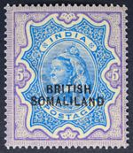SOMALILAND SG24 1903 QV 5R Ultramarine & Violet, Mint MVLH