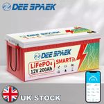 12V 200Ah LiFePO4 Lithium Battery 200A BMS Bluetooth for Solar RV Off-grid 