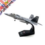 1:100 US F22 Raptor Stealth Fighter Alloy Aircraft Jet Collection Model Fighter