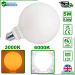 5W G80 E27 LED Globe Bulbs 3000 & 6000K Energy Saving Frosted Glass