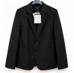 NEW-Boys School Blazer Black Uniform Jacket Plain Formal Regular Fit Age 8-15