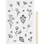 Heyda Rub-On Transfer Stickers 'Flowers'