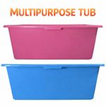 90L Large Multipurpose Plastic Tub Dog Bath Feed Bucket Storage Trough Pink Blue