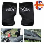 Black Motorcycle Handle Bar Mitts Hand Warmer Waterproof Motorbike Muffs Gloves