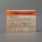 1993 Sheffield Wednesday V Manchester United Used Match Ticket Stub Rare