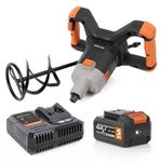 Evolution Cordless 18v Paddle Mixer with 120mm Multi-Mix Paddle | R120MXR-Li