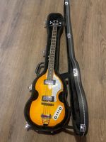 Violin Bass Rocktile Contemporary Electric Flame Maple Guitar with Hard Case