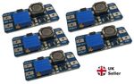 5x MT3608 : 2A DC-DC Step Up 2-24V : Adjustable Converter Boost Module