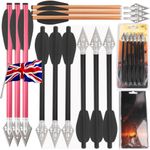 24X 6.3" Aluminum Short Arrow Screw Arrowhead Archery Mini Bow Target Hunting