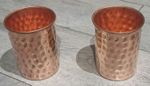 Set Of 2 100% Copper Drinking Glass Cup Tumbler Mug 300 ml Ayurveda Health yoga.