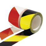 HAZARD WARNING TAPE ROLLS SELF ADHEASIVE MARKING BARIER SOCIAL SAFETY DISTANCING