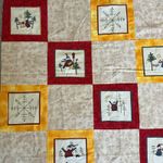 Sandy Gervais Moda Snowman Holiday Bundle Up Fabric Patchwork Quilt Top 44 x 62
