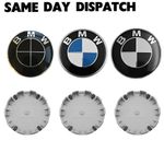 Set of 4 BMW Wheel Centre Caps 68mm - 1 3 5 6 7 Series, X5 X6 M & Z Series UK