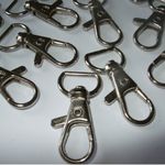 QUALITY  SWIVEL CLIP FOR 10mm STRAPPING, SILVER LOBSTER BAG CLASP KEYRING SC06