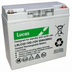 Lucas 22Ah-12V AGM/GEL GOLF BATTERY for Hillbilly, Motocaddy, Caddymatic, Pulsar