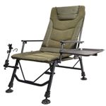 TCTNT Premium Fishing Chair Reclining With Rod Rest, Side Table, Adjustable Feet