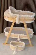 Baby Moses Basket with Rocking Wooden Stand & Mattress limited stock available  