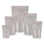 Silver Matt Stand Up Pouches Mylar Food Bag Heat Seal Food Grade Zip Lock Bags