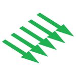 6 Set / 30Pcs 6x2" Arrow Sticker Directional Arrow Sign Floor Decal Green