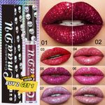 Metallic Glitter Liquid Lipstick Long Lasting Waterproof Shiny Lip Gloss Makeup