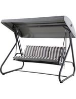 garden swing seat canopy replacement cover size 204 x 117 cm BLACK B&Q 2021+