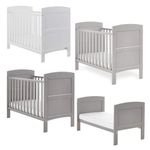 Obaby Grace MINI Cot Bed - Baby Cot to Toddler Bed Compact 124x67cm
