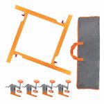 Square-Hole Routing Guide Aluminum Router Jig Adjustable Tabs Fixed Clamps