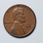 1958 D Denver Mint 1 cent American USA American coin. More Coins on Homepage.