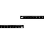 Adhesive Backed Tape Measure 100cm Left to Right Tapes Workbench Ruler (Black)]