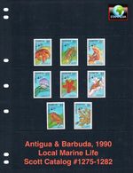 $10.20 Scott Value - 1990 ANTIGUA Marine Life, Fish Caribbean Sea MNH NH UMM