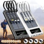 Super 400000mAh Solar Power Bank LCD LED Portable External Battery Fast Charging