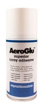 Aeroglu Superior Spray Mount Adhesive - 400ml - Permanent or Repositionable