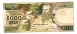 PORTUGAL Billet 5000 ESCUDOS 1987 P183 ANTERO DE QUENTAL GOOD CONDITION