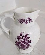 Royal Worcester  Face Jug  Made in England  Bone China Creamer Purple Over Beige