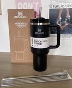 40oz Insulated Tumbler with Handle – Black | Gift Set | Fast Dispatch