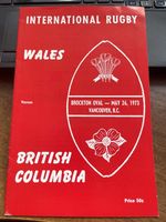 1973 BRITISH COLUMBIA V WALES @ VANCOUVER