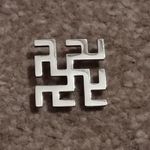 Chrome Viking Knotwork Badge  - 20mm diameter 